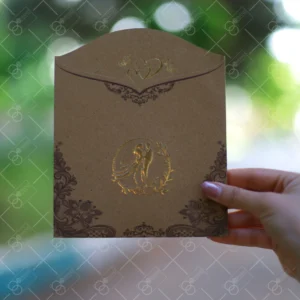 کارت عروسی ارزان پاکت دار کرافت کد 001