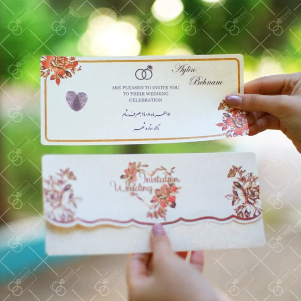 کارت عروسی ارزان پاکت دار کد 126