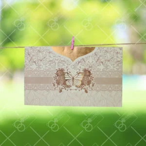 کارت عروسی ارزان پاکت دار مدل Moujin