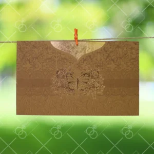 کارت عروسی ارزان پاکت دار مدل Mouj
