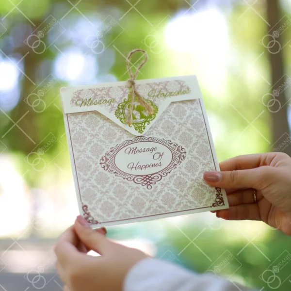 کارت عروسی ارزان پاکت دار مدل Leva