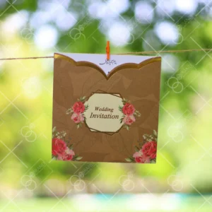 کارت عروسی ارزان پاکت دار مدل Golriz