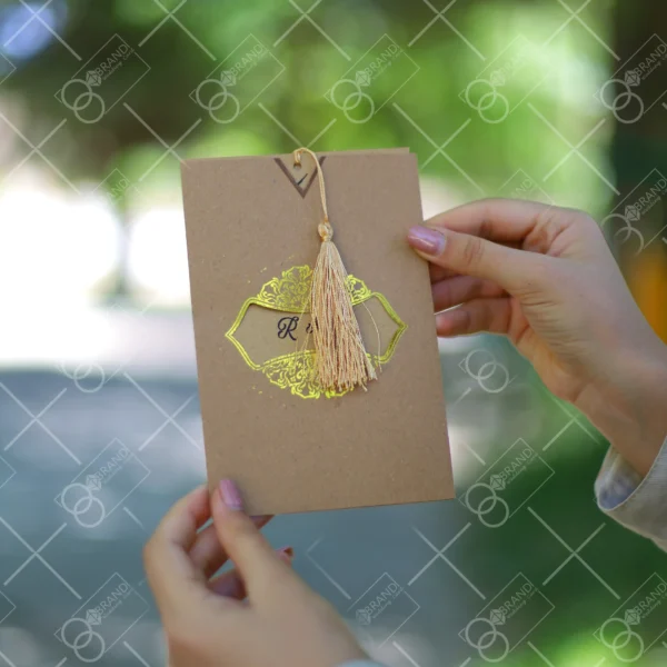 کارت عروسی ارزان پاکت دار مدل Gorin