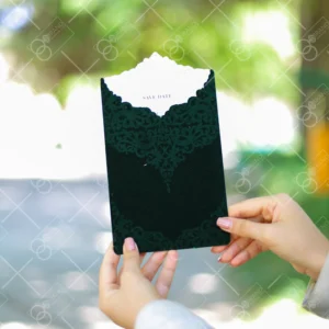 کارت عروسی جیر مخمل مدل Naidi