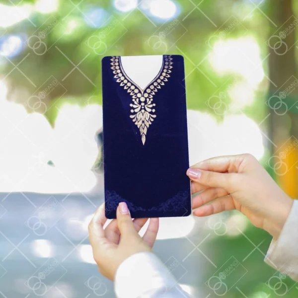 کارت عروسی جیر مخملی مدل Sahar