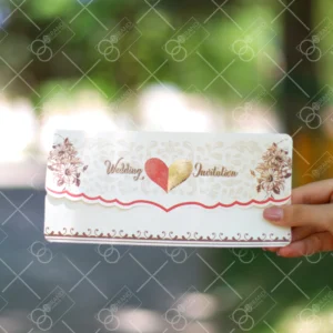 کارت عروسی ارزان سه لا کرم کد 104