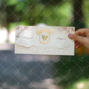 کارت عروسی ارزان سه لا کرم کد 101