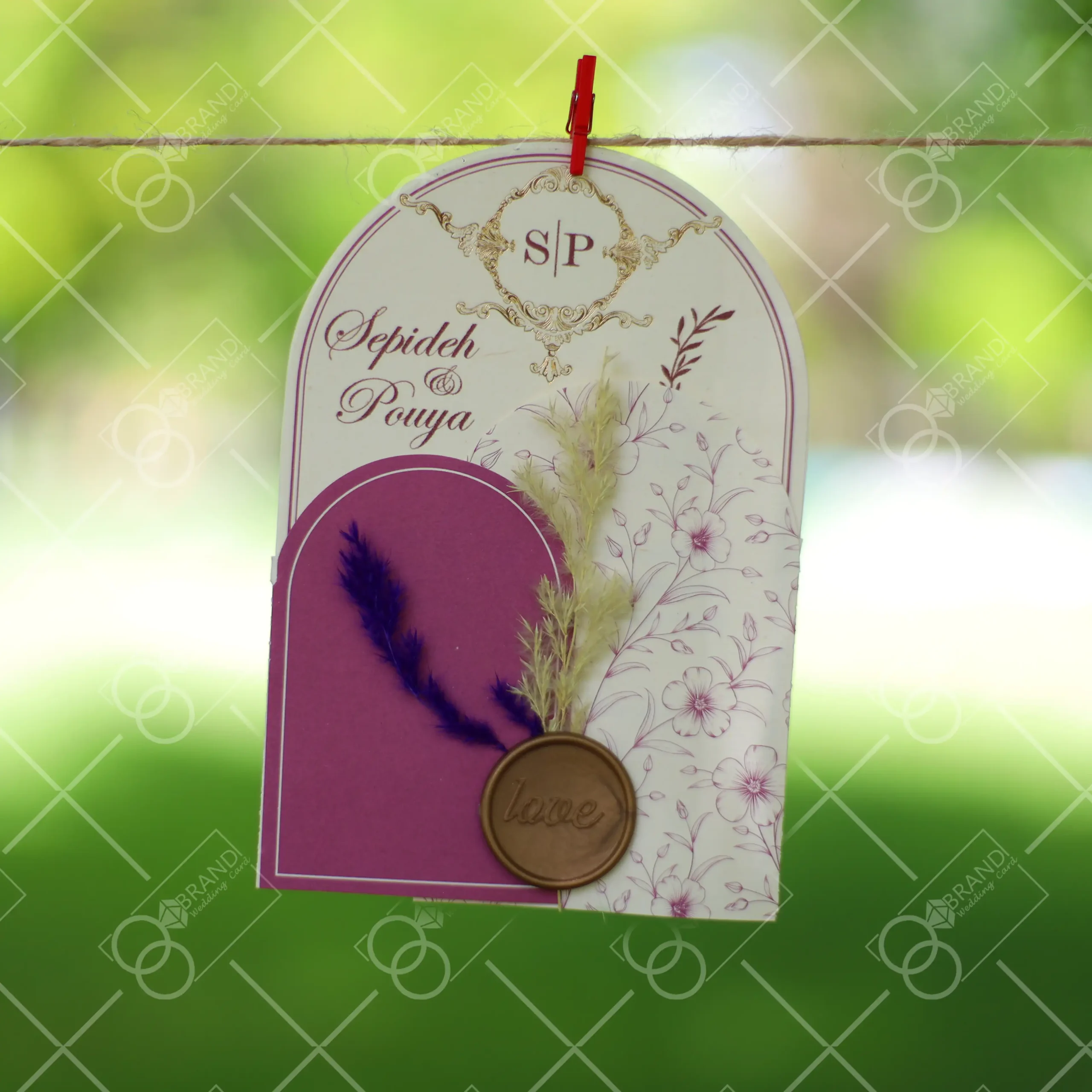 کارت عروسی قیمت مناسب مدل Golish