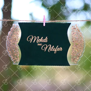 کارت عروسی جیر مخملی پلکسی مدل Yasaman